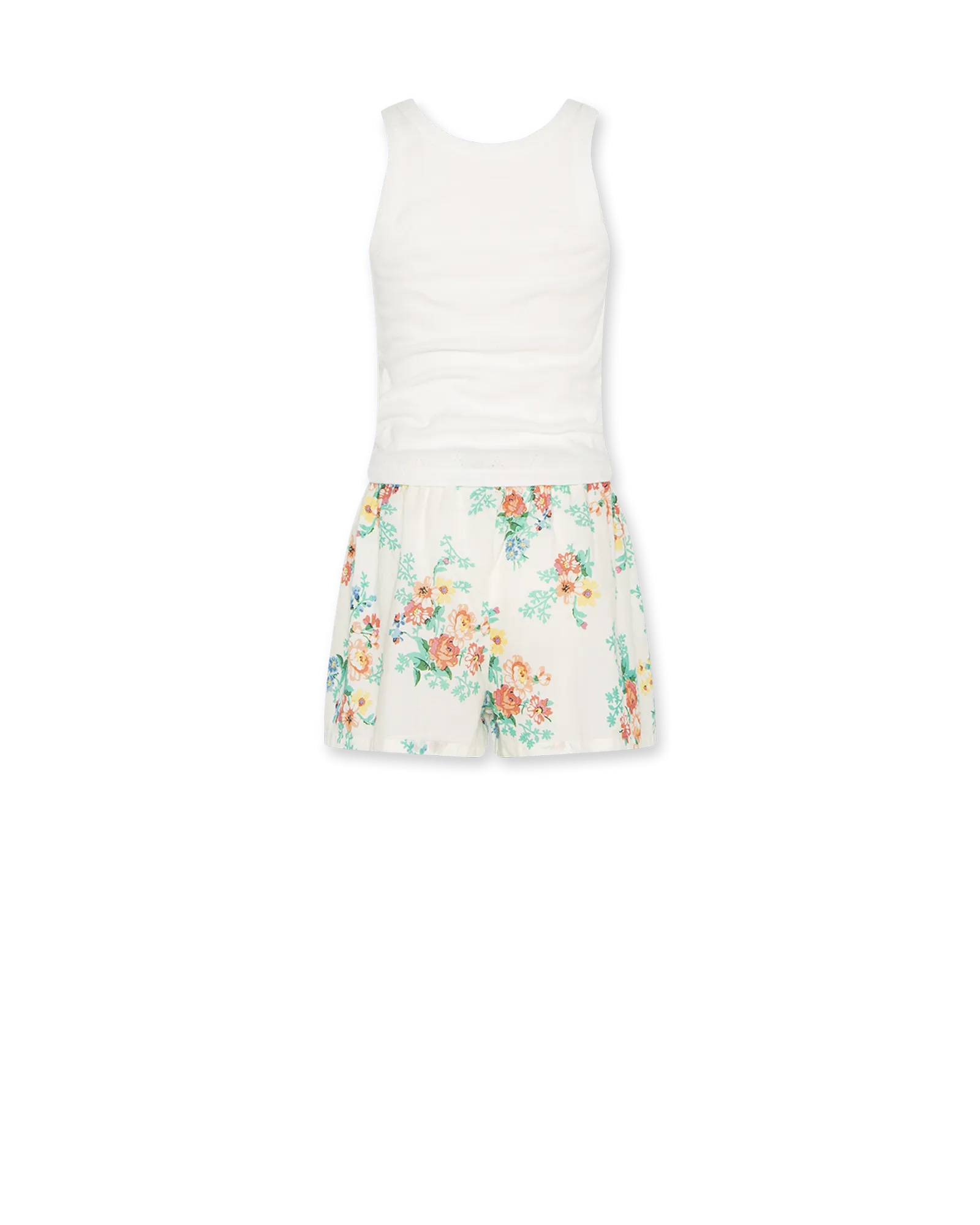 la pajamas shorts top G 009120 - tia flower