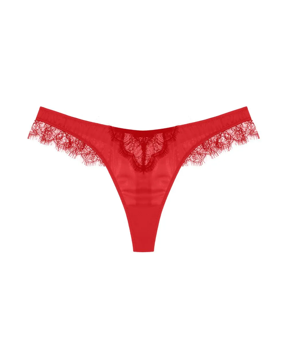 Lace Inset Thong