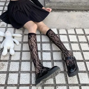 Lace Lolita Calf Length Socks Women Socks Jk Lace Japanese Stockings
