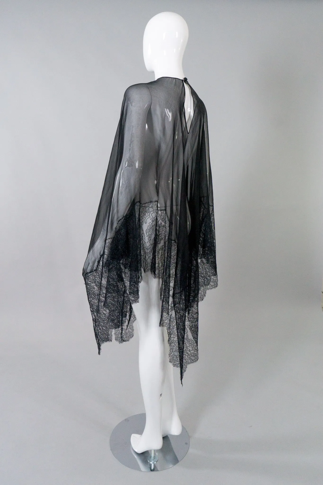 Lace Silk Chiffon Poncho