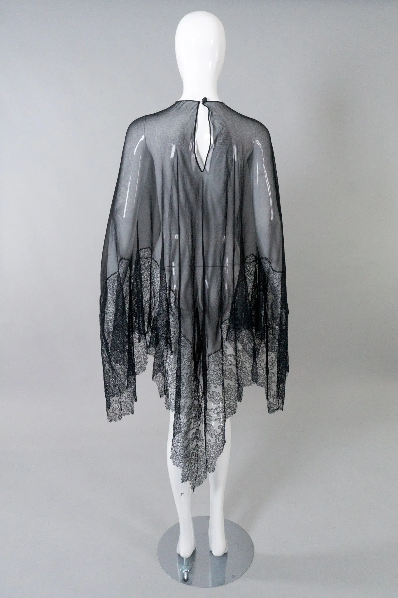 Lace Silk Chiffon Poncho