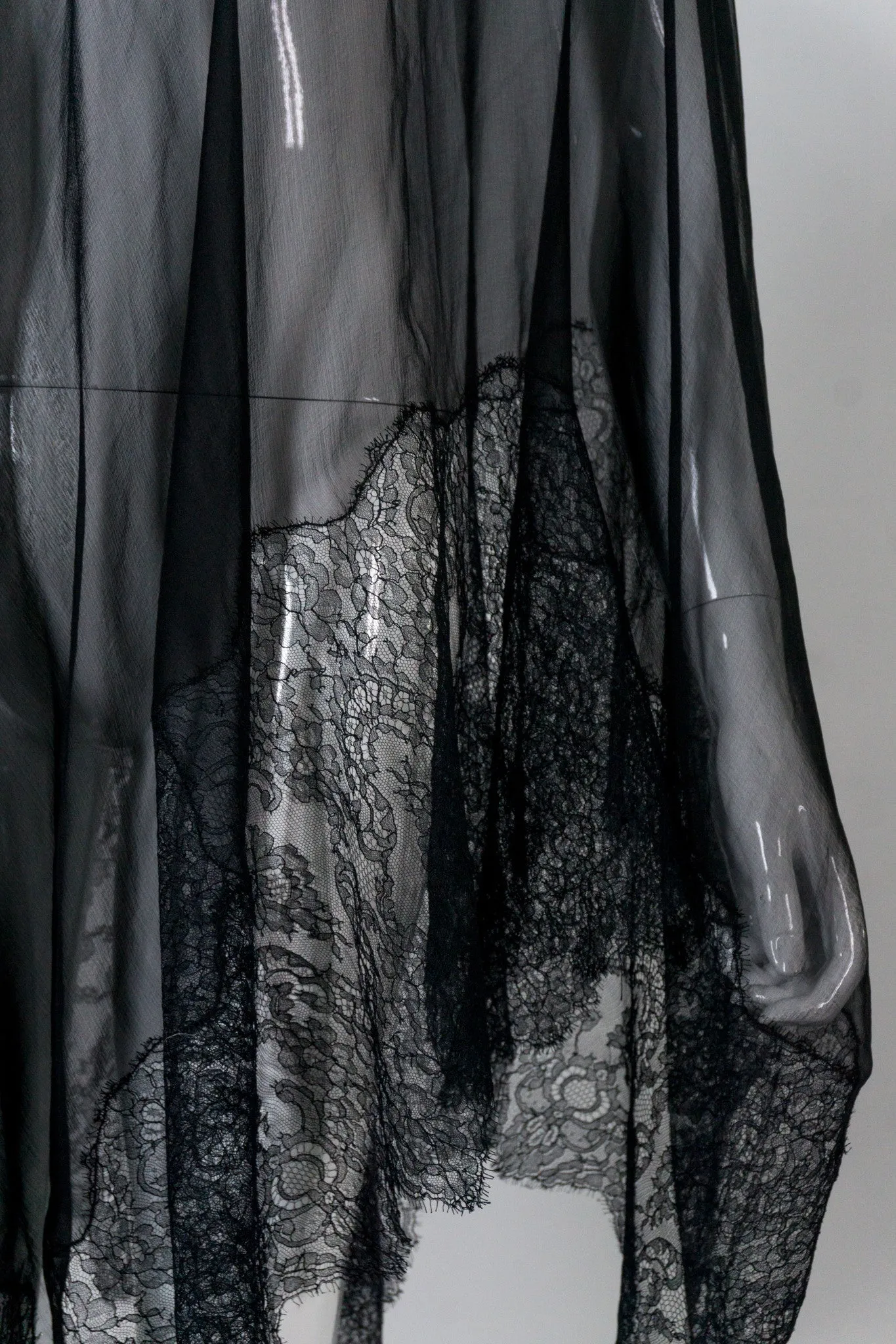 Lace Silk Chiffon Poncho