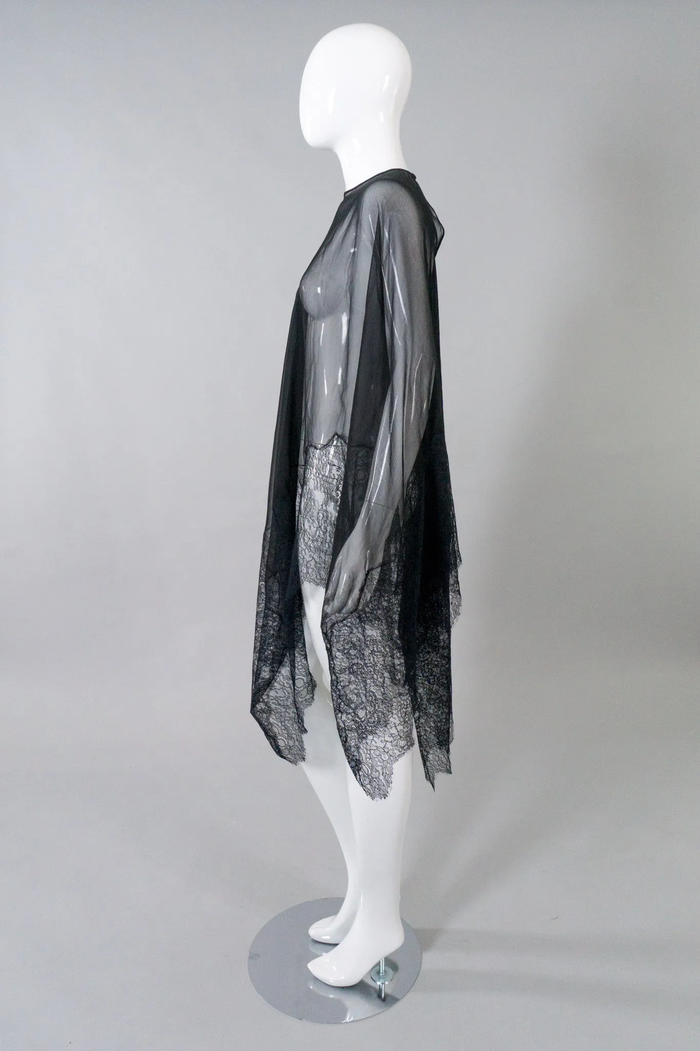Lace Silk Chiffon Poncho