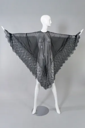 Lace Silk Chiffon Poncho
