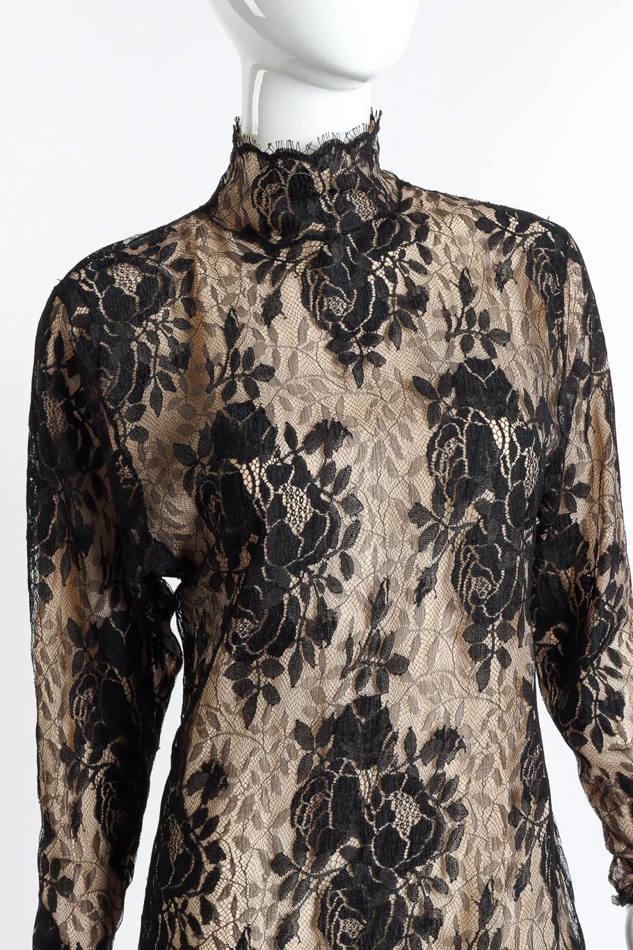 Lace Silk Peekaboo Dress