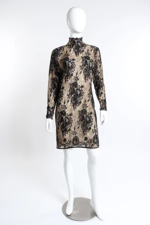 Lace Silk Peekaboo Dress