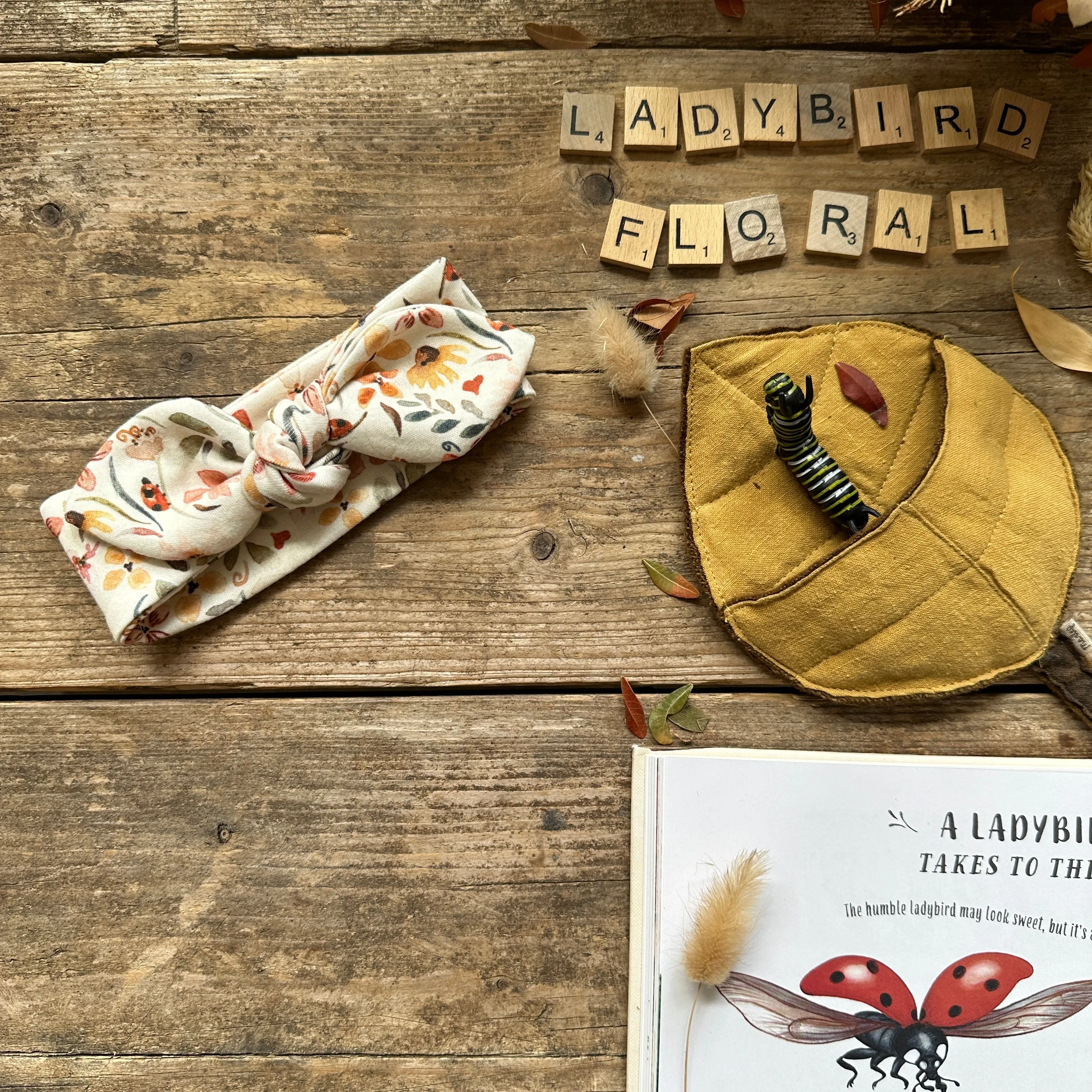 Ladybird Floral Knot Bow Headband | Ready To Post
