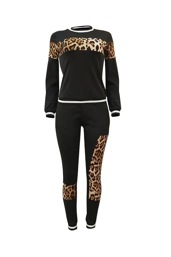 Laney Leopard 2PC Pants Set Plus