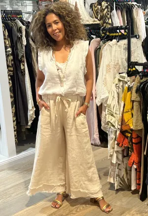 Lara Linen Pants - Sabbia - CT1