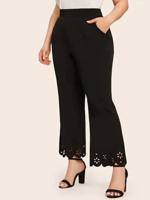 Large Size New Hollow Burnt Trousers