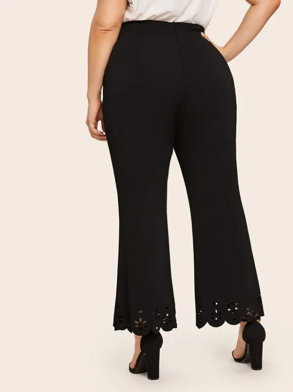 Large Size New Hollow Burnt Trousers