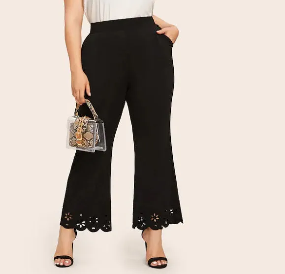 Large Size New Hollow Burnt Trousers