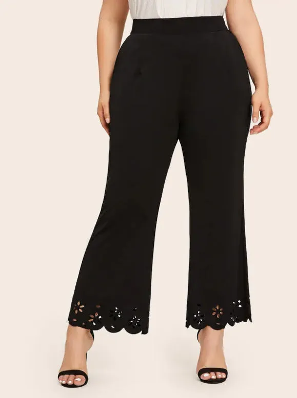 Large Size New Hollow Burnt Trousers
