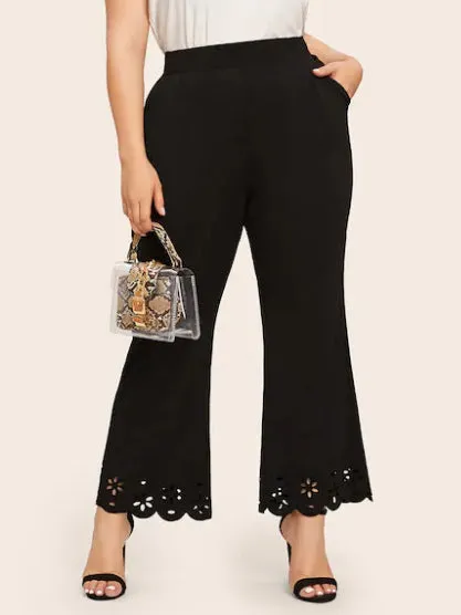 Large Size New Hollow Burnt Trousers
