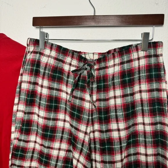 Lauren Ralph Lauren women plaid pants set Christmas pjs size L NWT