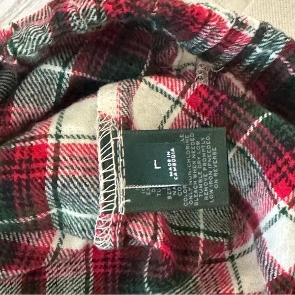 Lauren Ralph Lauren women plaid pants set Christmas pjs size L NWT