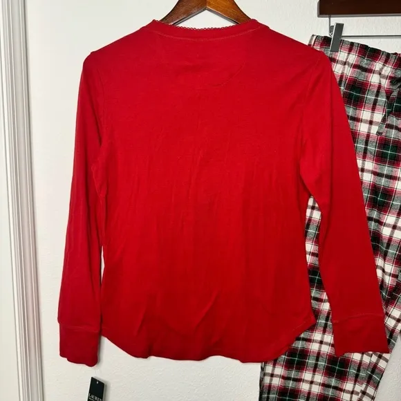 Lauren Ralph Lauren women plaid pants set Christmas pjs size L NWT