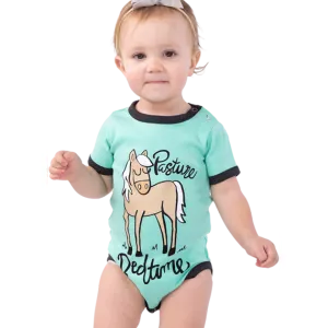 Lazy One Infant Mint Pasture Bedtime Creeper Onsie