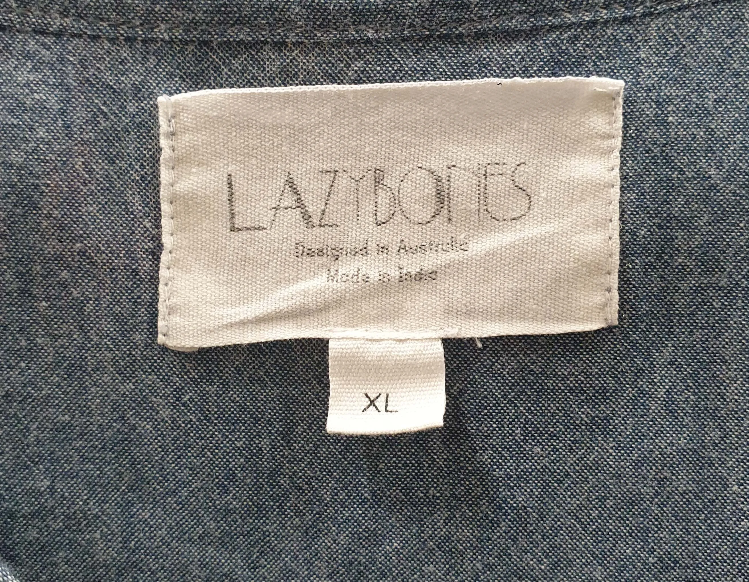 Lazybones denim look dress with embroidery detail size XL