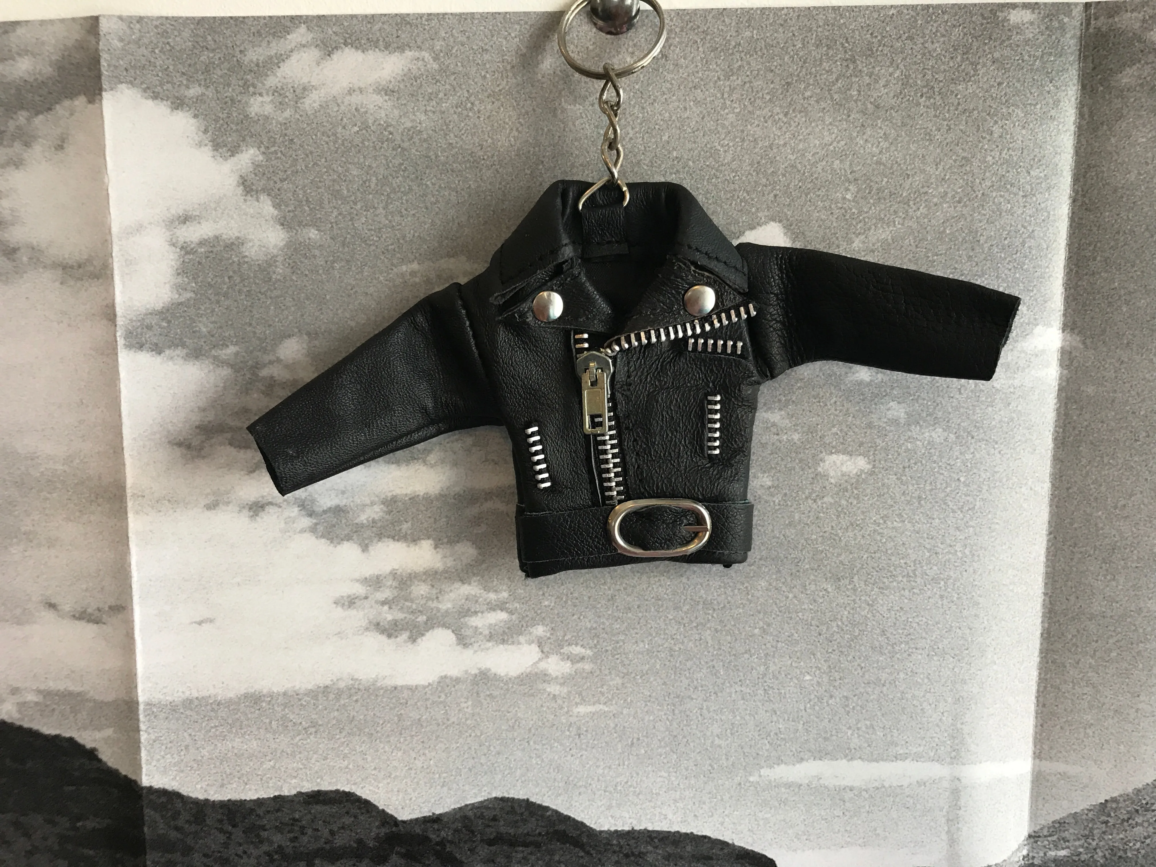 Leather Jacket Keychain