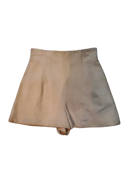 Leather mini shorts