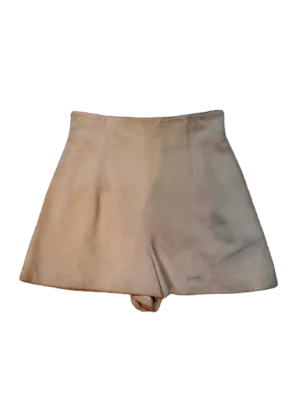Leather mini shorts