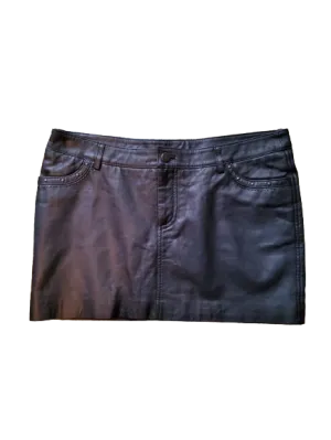 Leather mini skirt