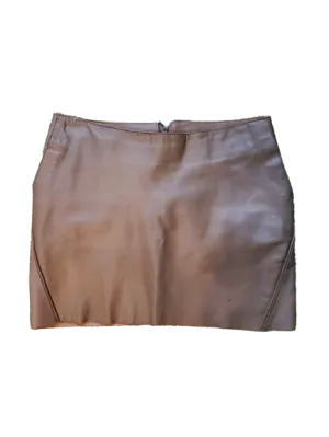 Leather mini skirt