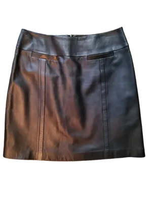 Leather mini skirt