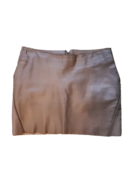 Leather mini skirt