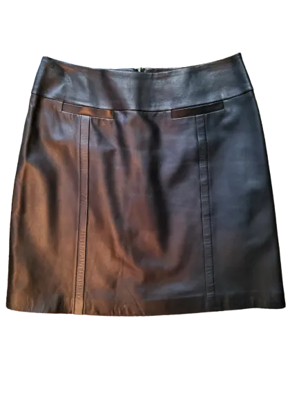 Leather mini skirt