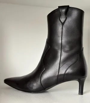 Leather Stiletto Ankle Boots