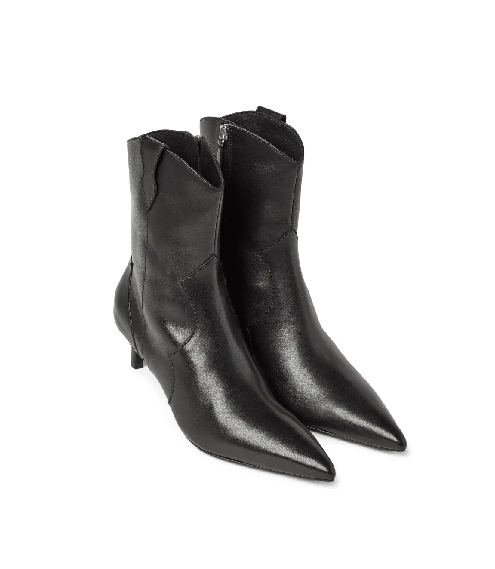 Leather Stiletto Ankle Boots