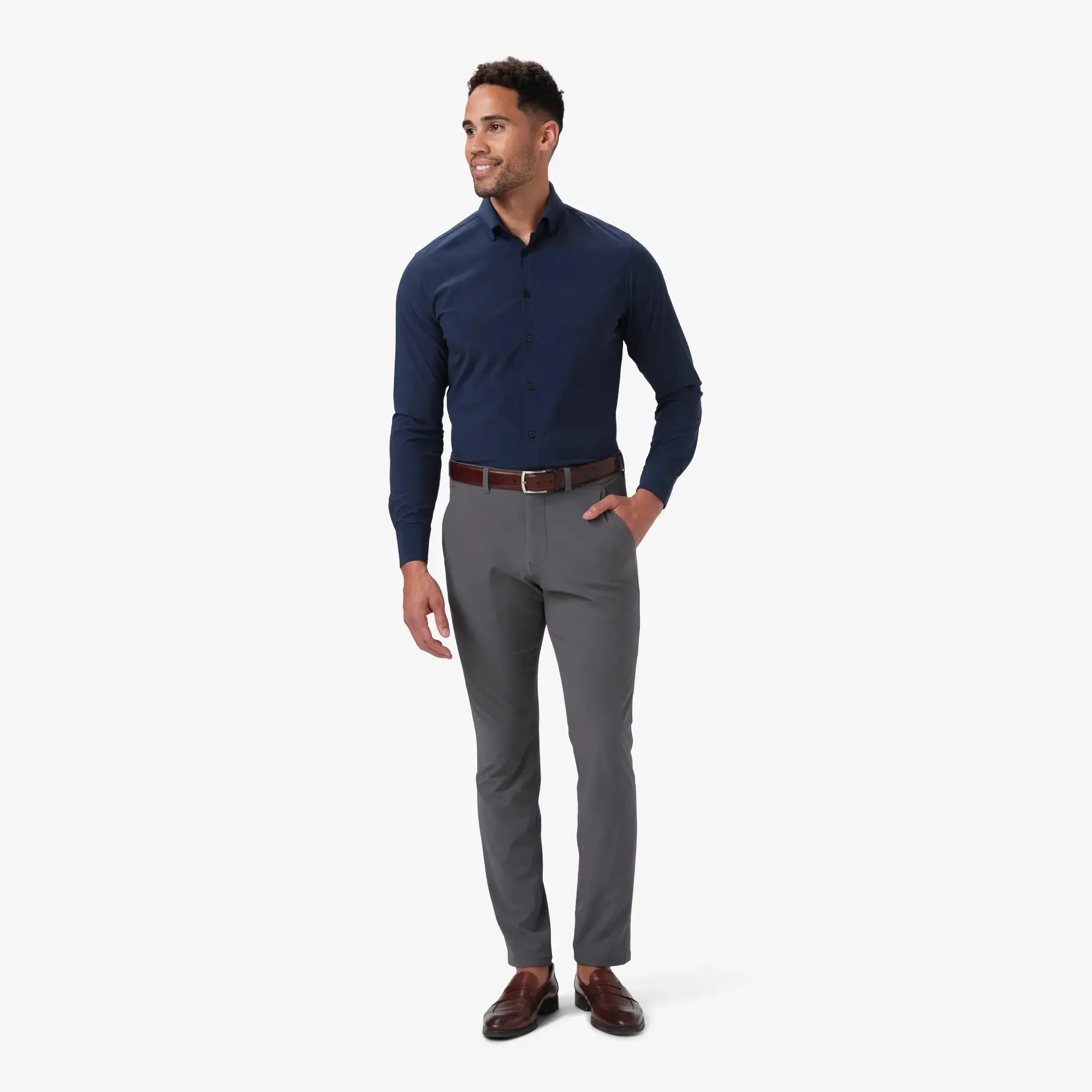 Leeward  Dress Shirt - Navy Solid