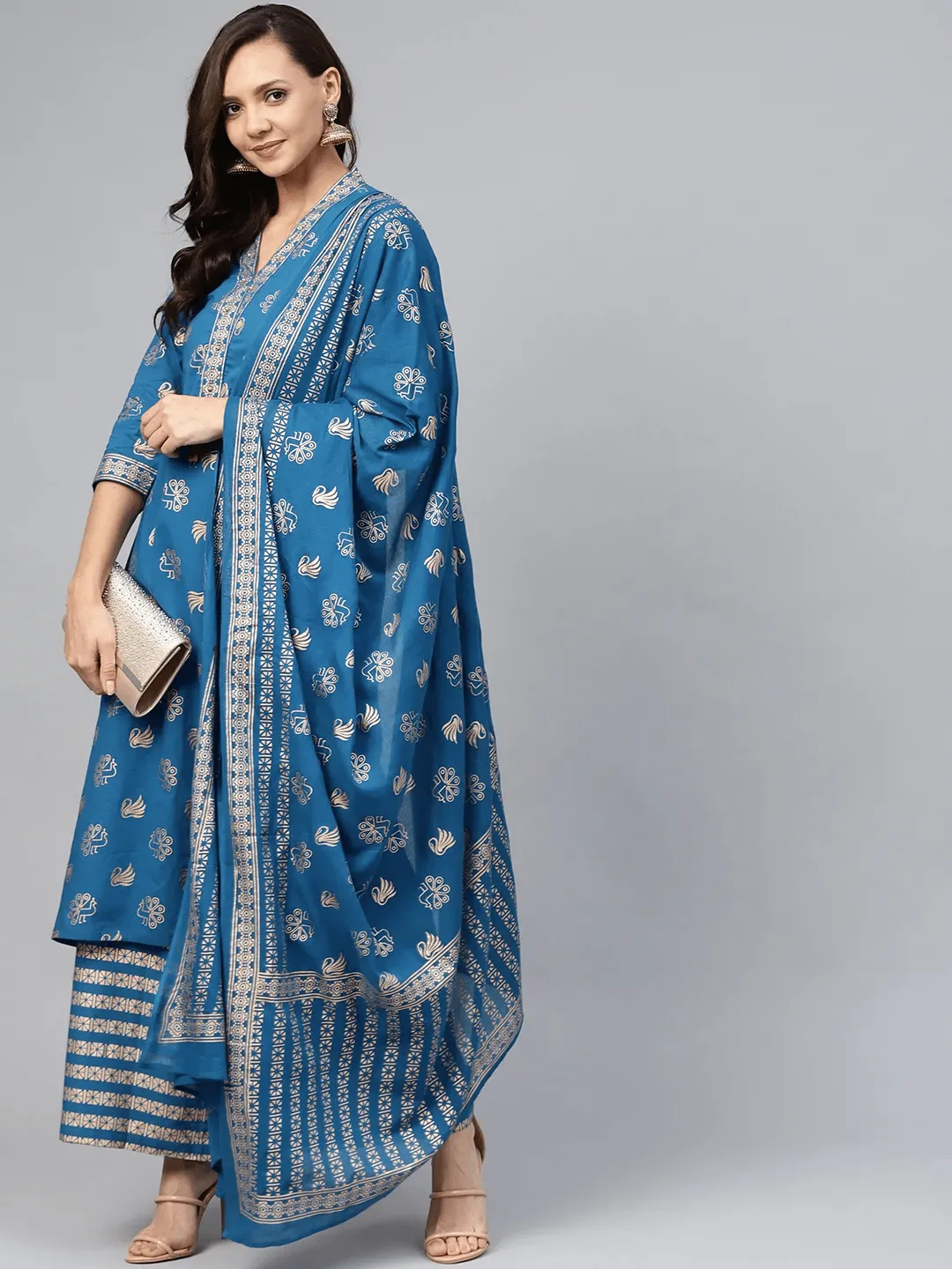 Lemon Tart CUTS5 2 Piece Block Printed Unstitched Cambric Suit