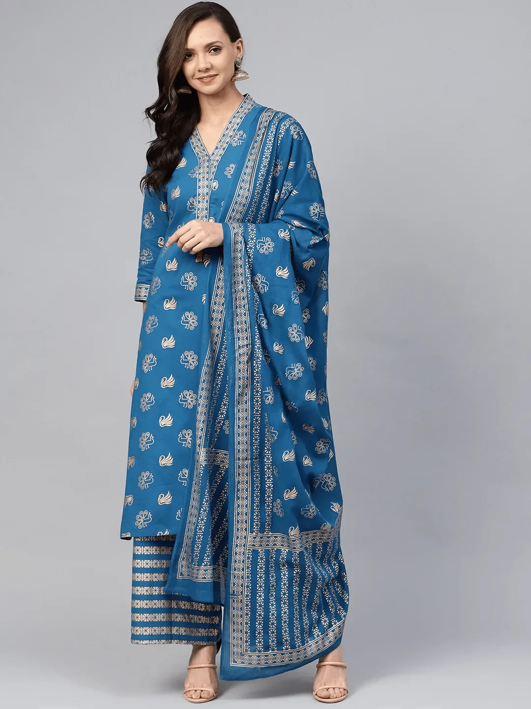 Lemon Tart CUTS5 2 Piece Block Printed Unstitched Cambric Suit