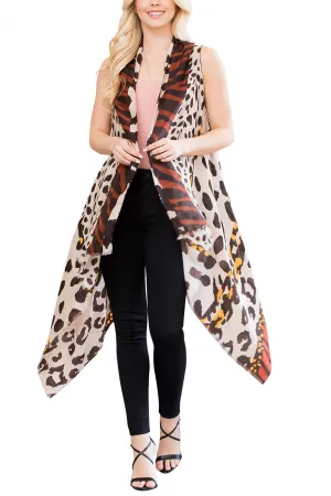 LEOPARD PRINTED KIMONO/6PCS