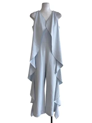 Light Blue Plain Jumpsuits