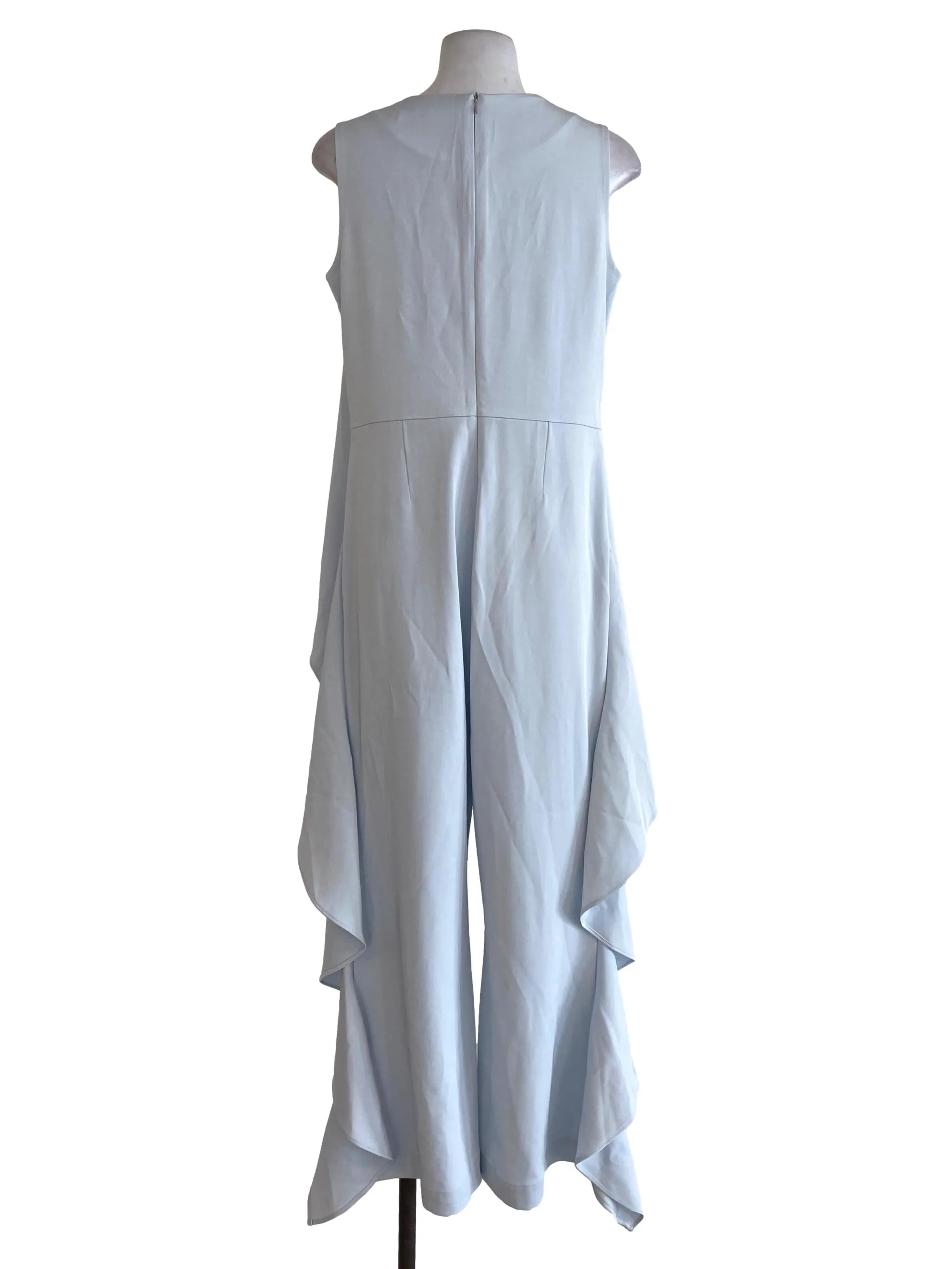 Light Blue Plain Jumpsuits