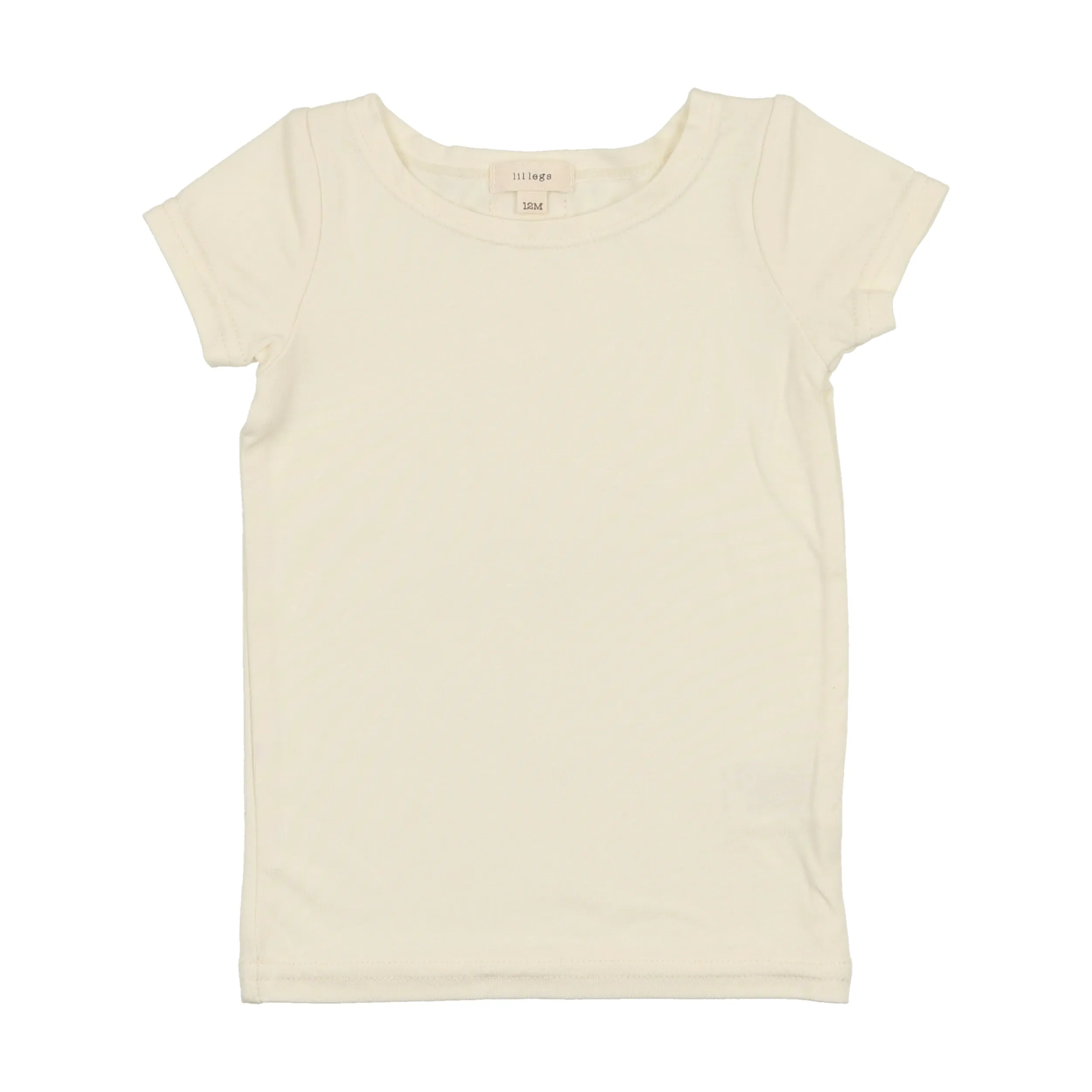 Lil Legs Bamboo T-Shirt Short Sleeve - Cream