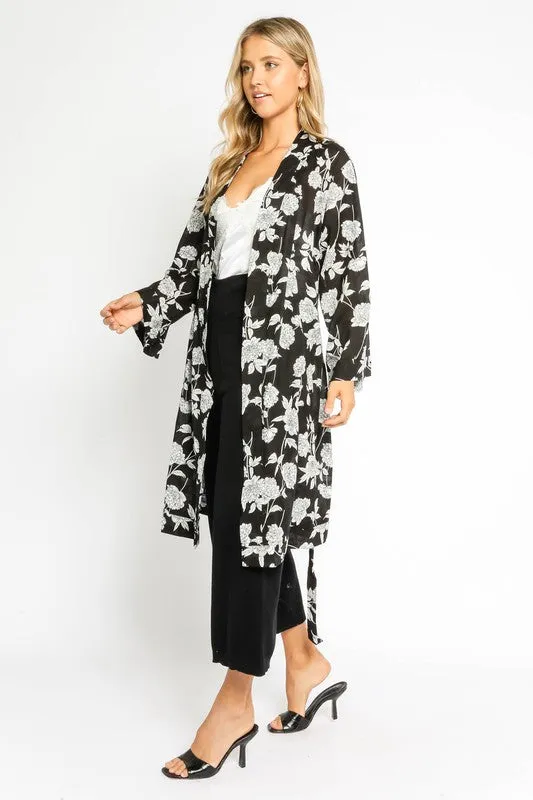 LILY FLORAL MAXI KIMONO