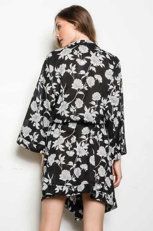 LILY FLORAL MAXI KIMONO