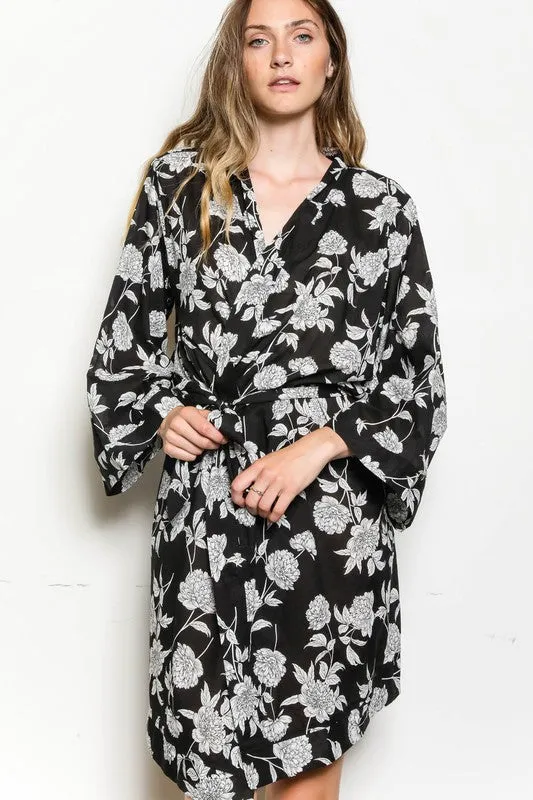 LILY FLORAL MAXI KIMONO