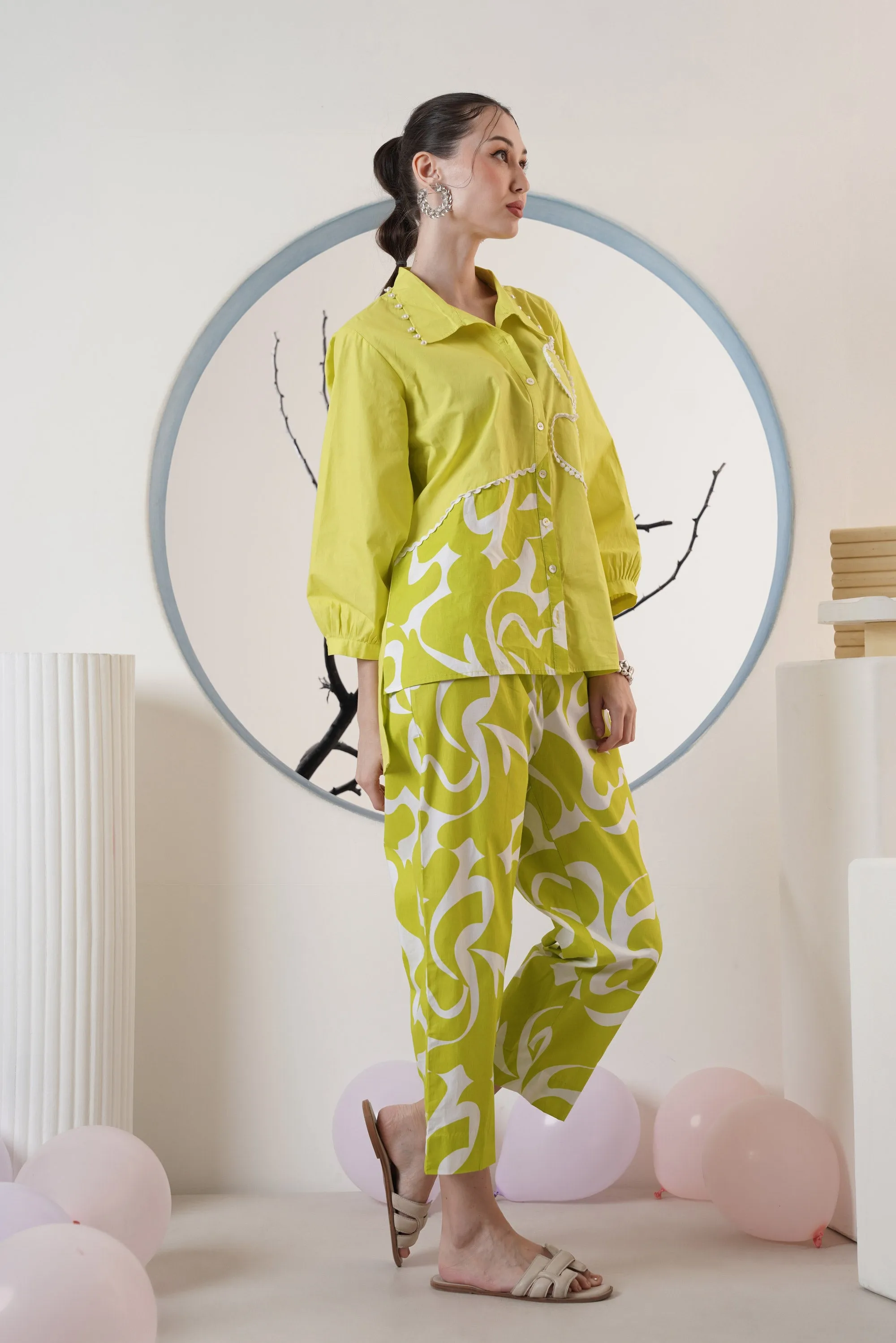 Lime green Coord Set