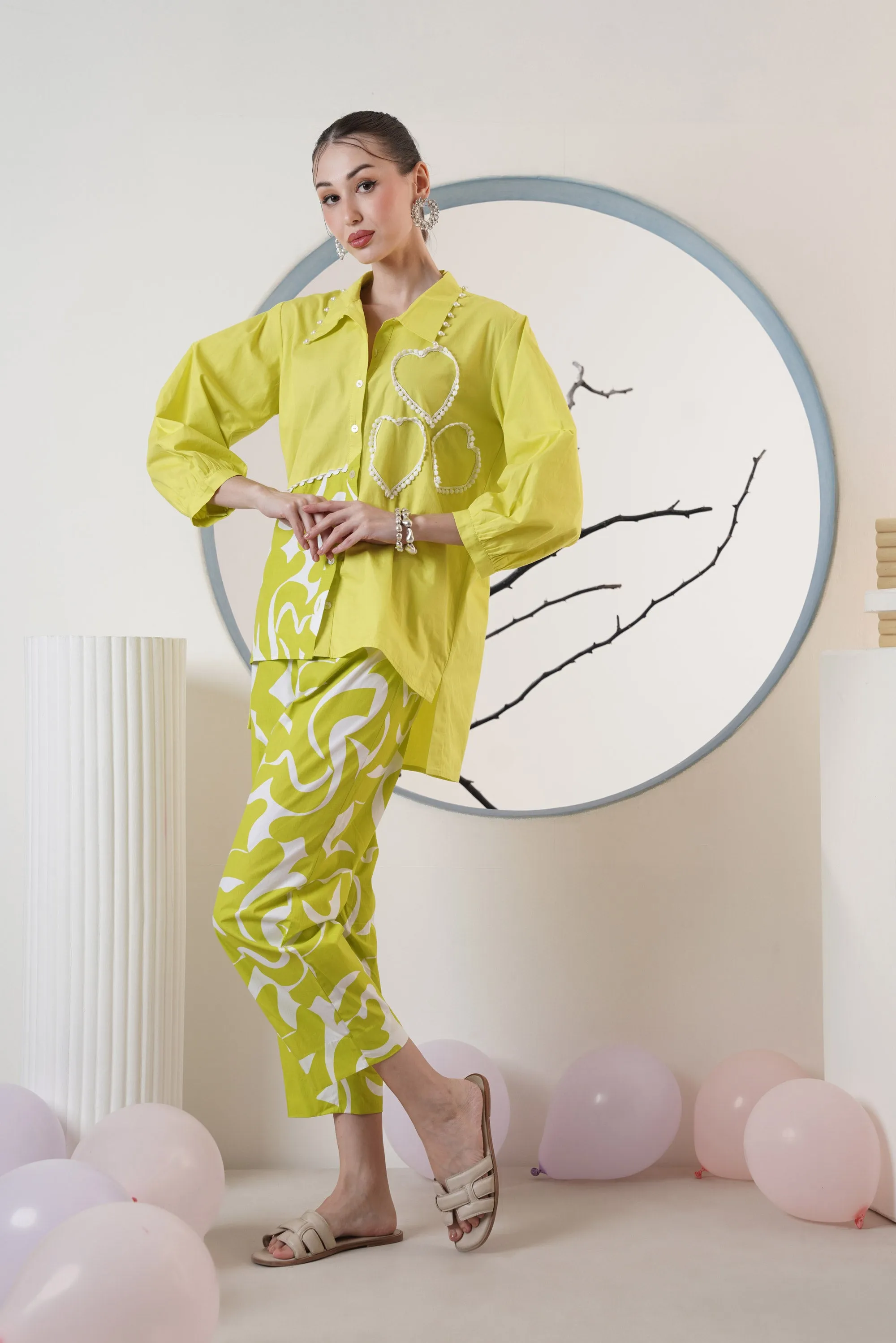 Lime green Coord Set