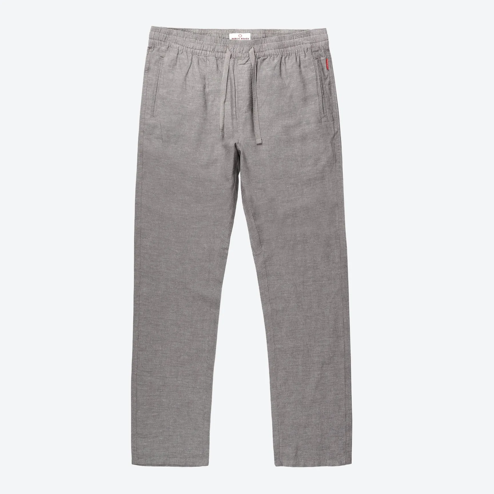 LINEN BLEND PULL-ON PANTS