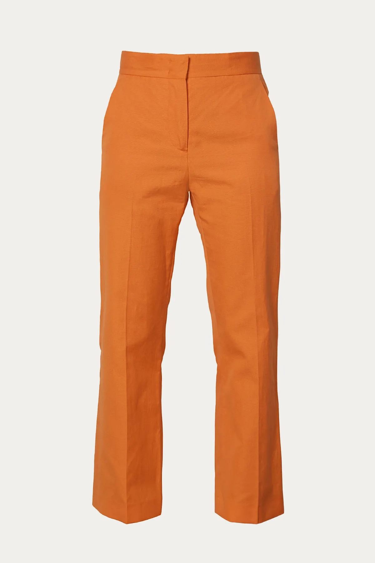 LINEN BLEND TROUSERS