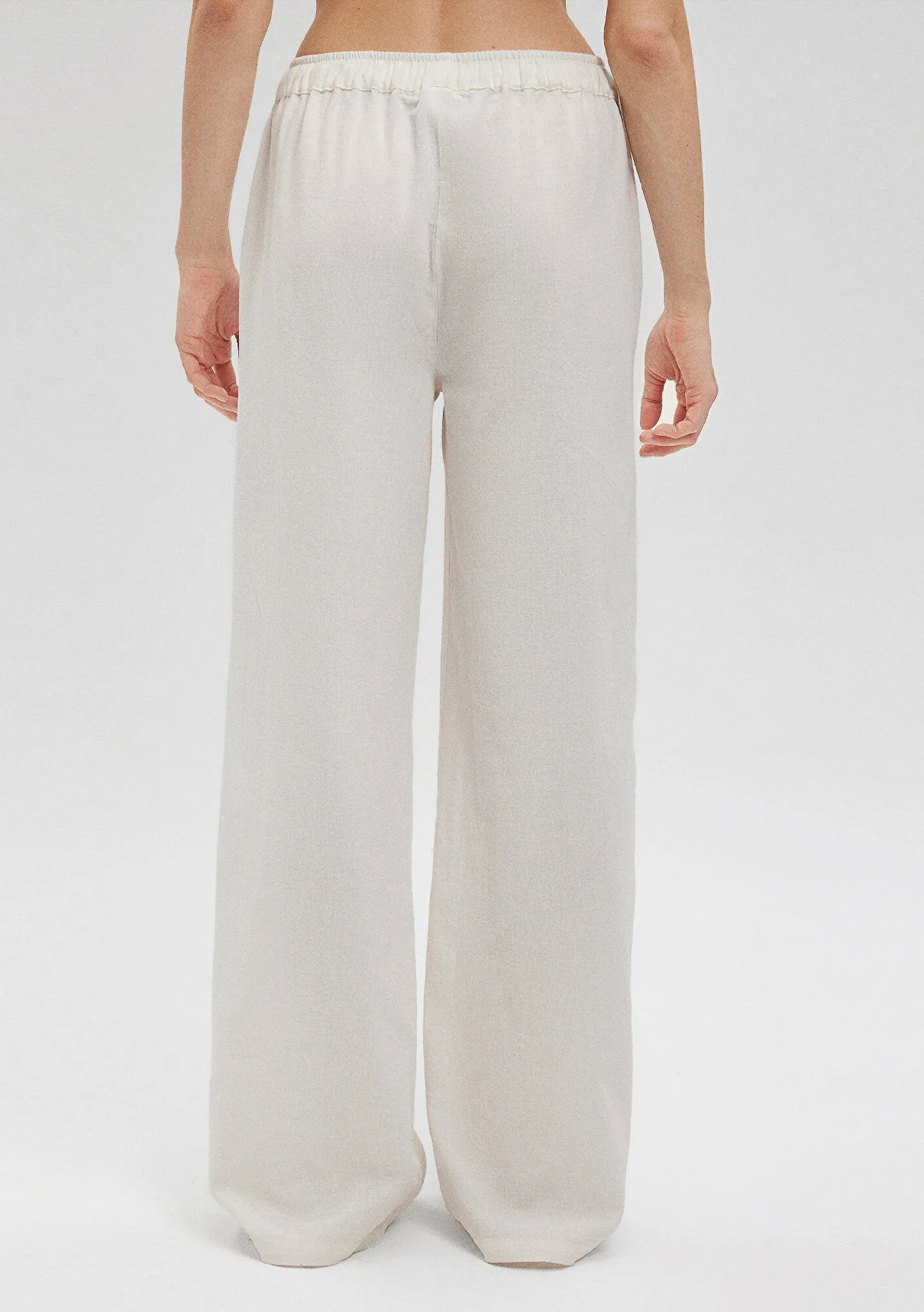 Linen Mix White Pants