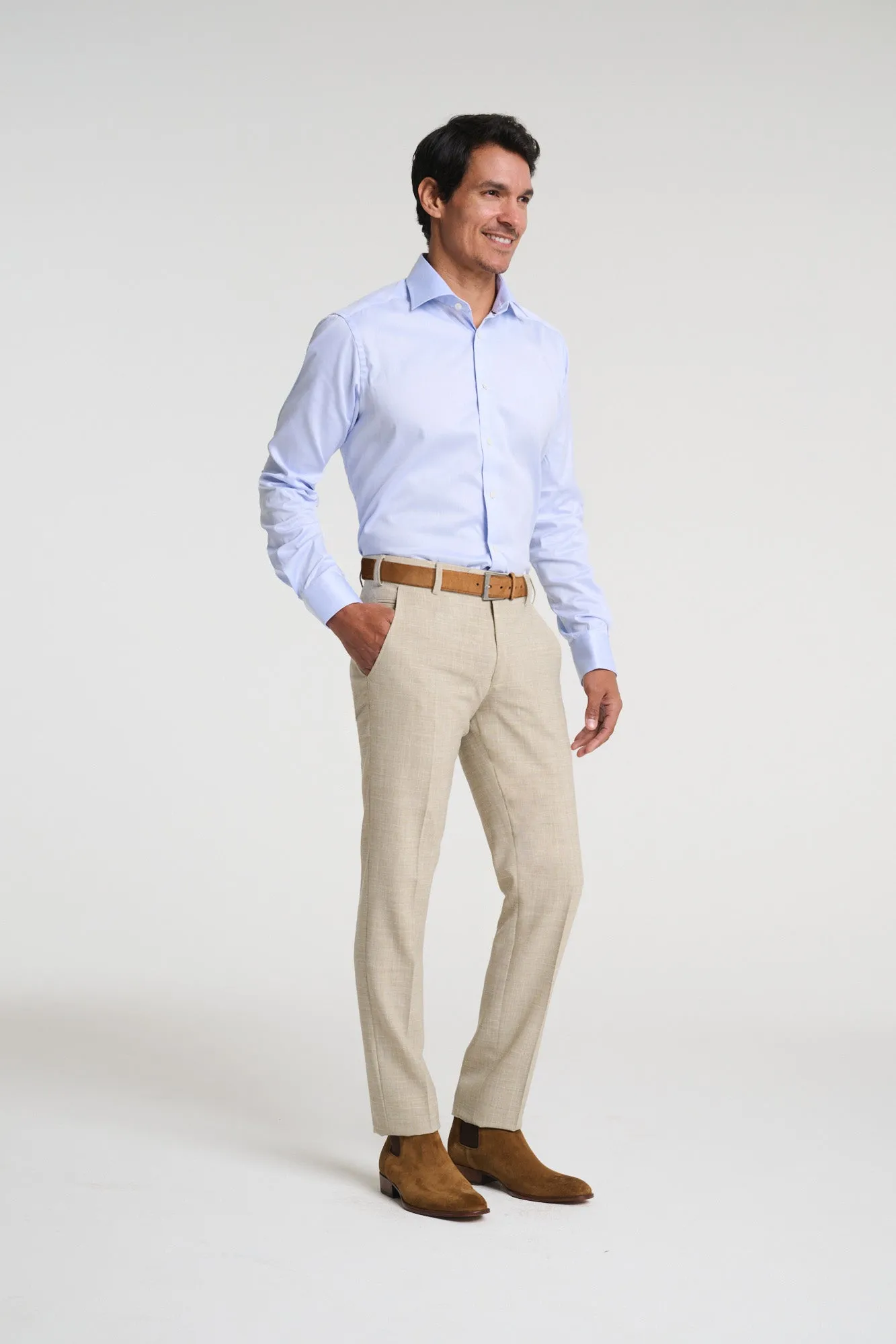 Linen Stretch Travel Pant - Beige