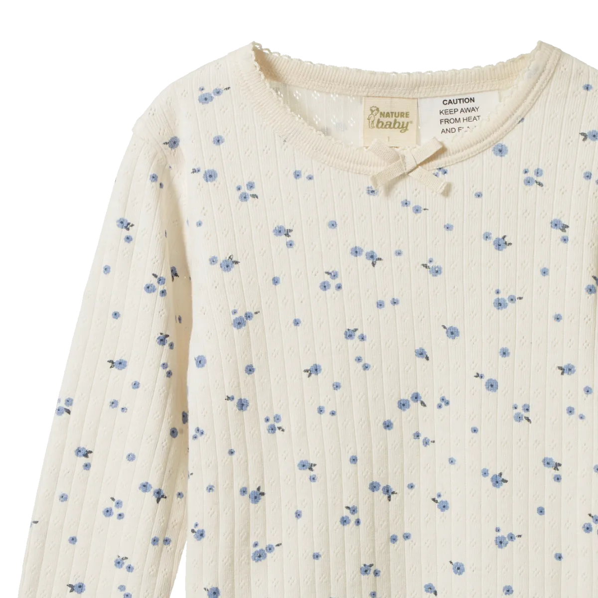 Long Sleeve Pjama Set Pointelle - Daisy Print